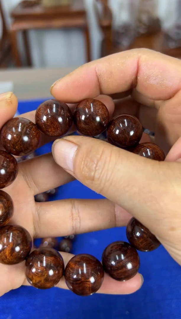 手串/手链黄花梨/降香黄檀1.8紫油梨水波纹手串