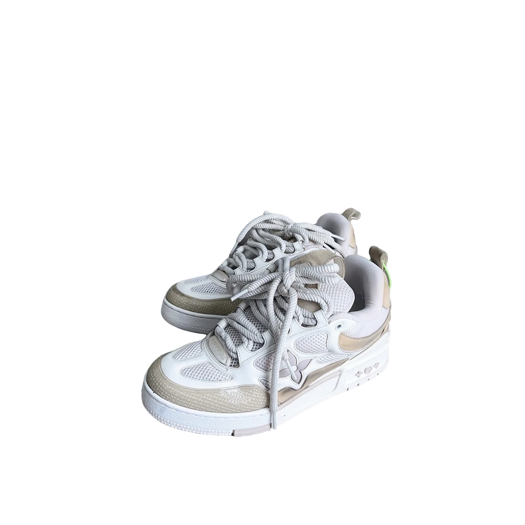 95新 LouisVuitton/路易威登 skate米棕休闲鞋42码d5354