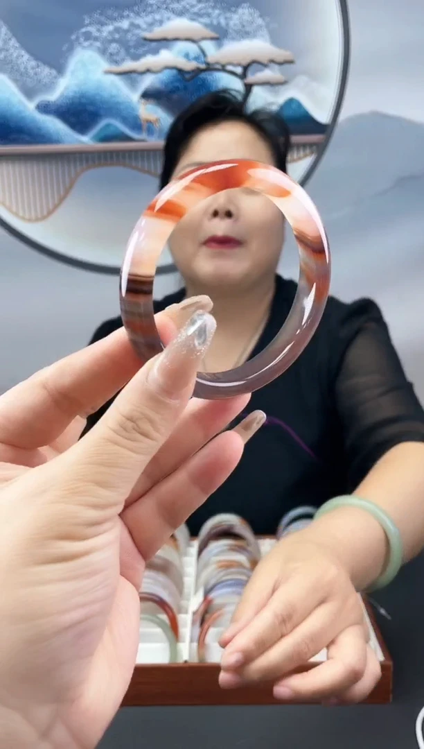 石英质玉手镯未镶嵌玛瑙镯62圈口