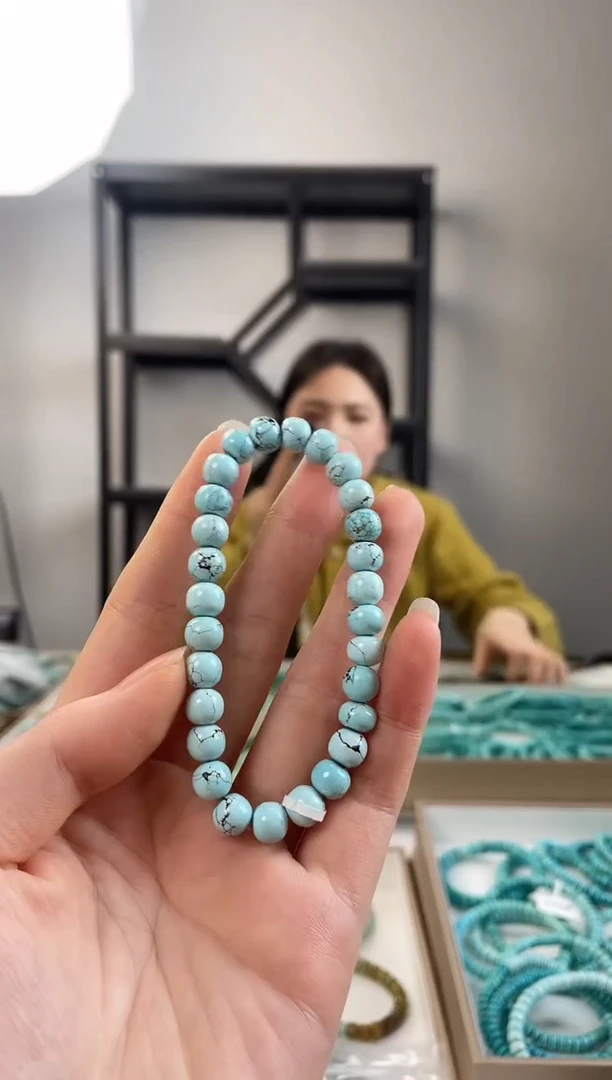 【闪购商品】绿松石珠宝奇石未镶嵌7.5+mm