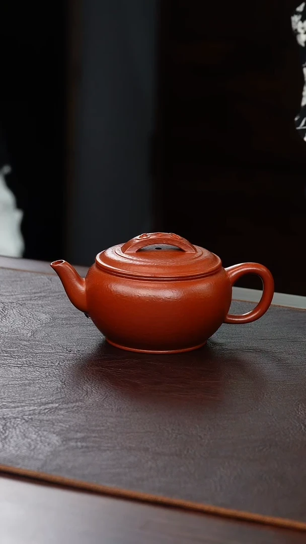 茶壶紫砂侯静大红袍如意汉瓦130cc