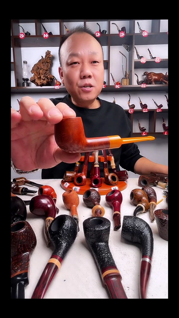 意大利石楠木手工打磨烟斗