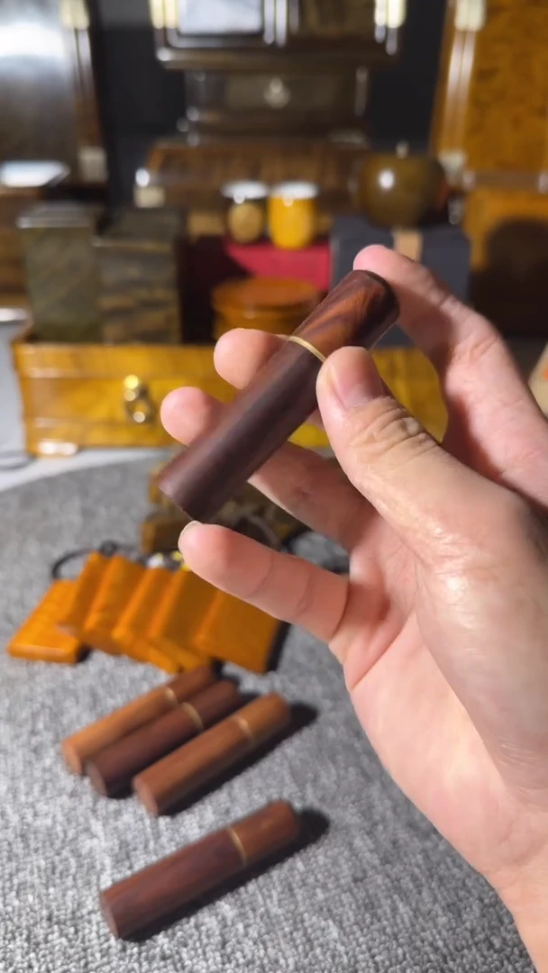 乌木类成套家具牙签罐