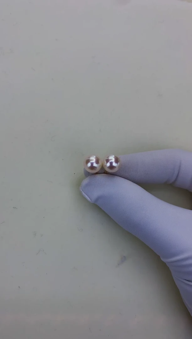 18K金镶嵌DA海水珍珠 GD125 8.5-9 素钉