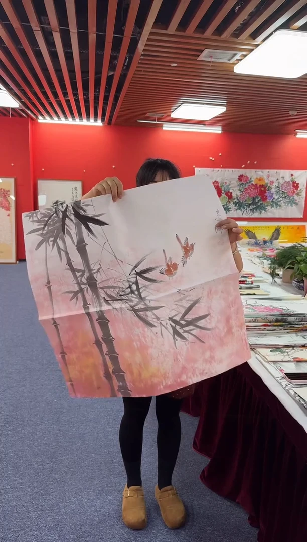 国画郭念桐老师四尺三开精品