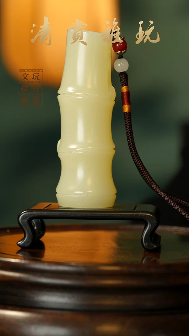 玉《节节高升》手把件摆件