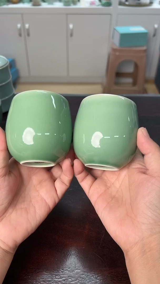 龙泉云间青瓷小米茶器