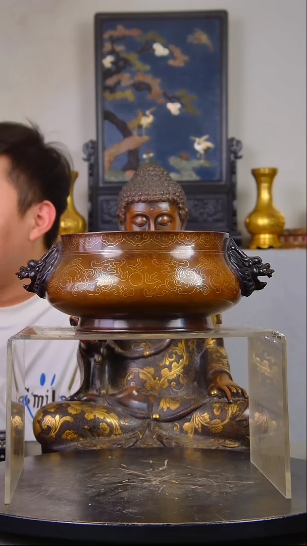 瓷片q*q精美香炉放漏结缘5225