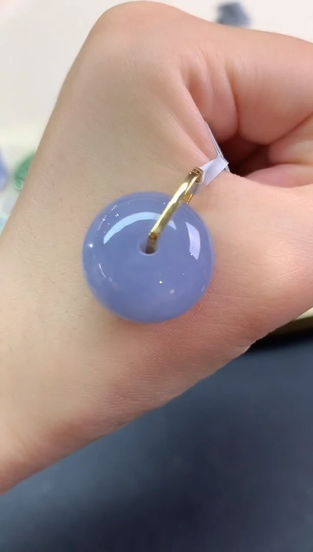 吊坠(不含链)18K金镶嵌翡翠吊坠(不含链)|3800