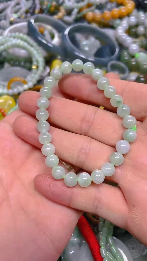 颈饰未镶嵌翡翠5mm/ N /翡翠A货，一件也是批发价