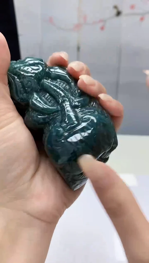 【闪购商品】定制翡翠未镶嵌4969lr-毛货挂件53