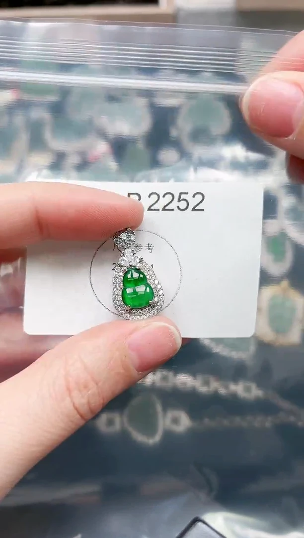 【闪购商品】翡翠颈饰未镶嵌赠皮绳2252