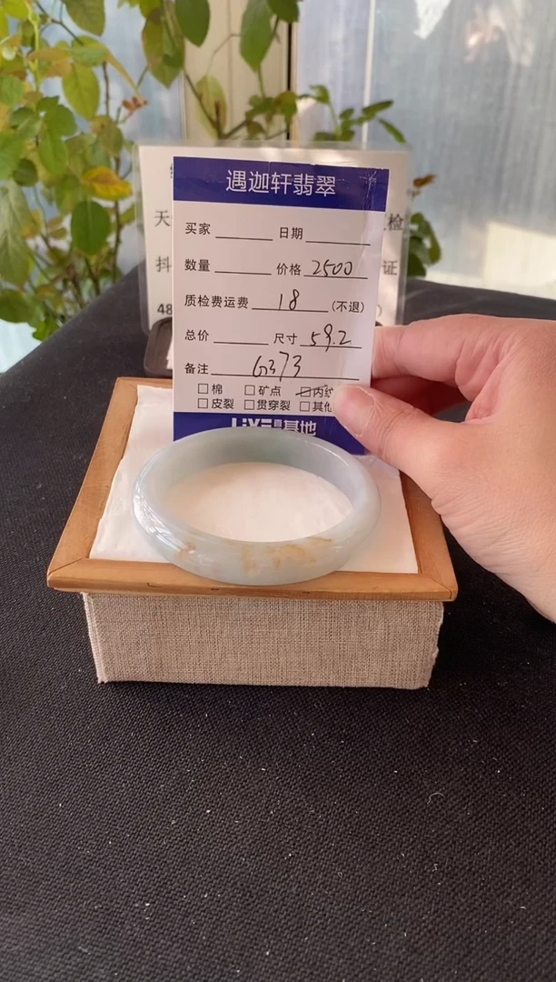 未镶嵌手镯翡翠59.2圈口 G373编码