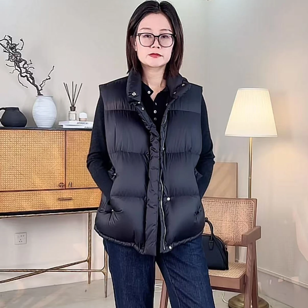 美式高街外穿羽绒马甲无袖（下摆可收）