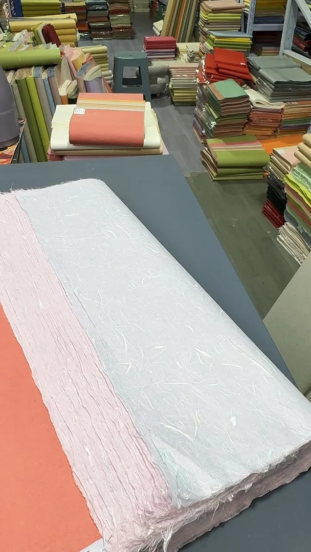 纯手工61*180cm50张粉色混搭雁楮清水云龙