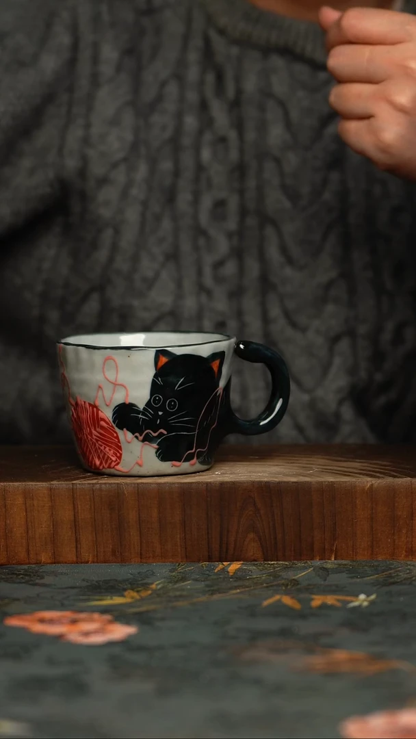 瓷片釉下彩手工手绘同款