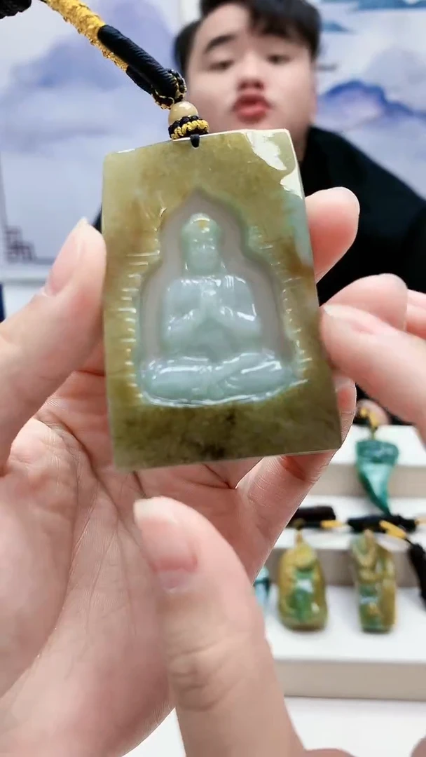 未镶嵌定制翡翠5060lr-毛货挂件20