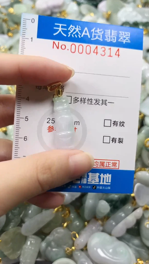 颈饰未镶嵌翡翠净货挂件-4314