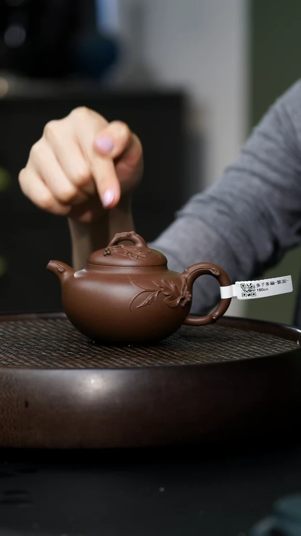 用****8CZ-0006多子多福-紫泥-180cc