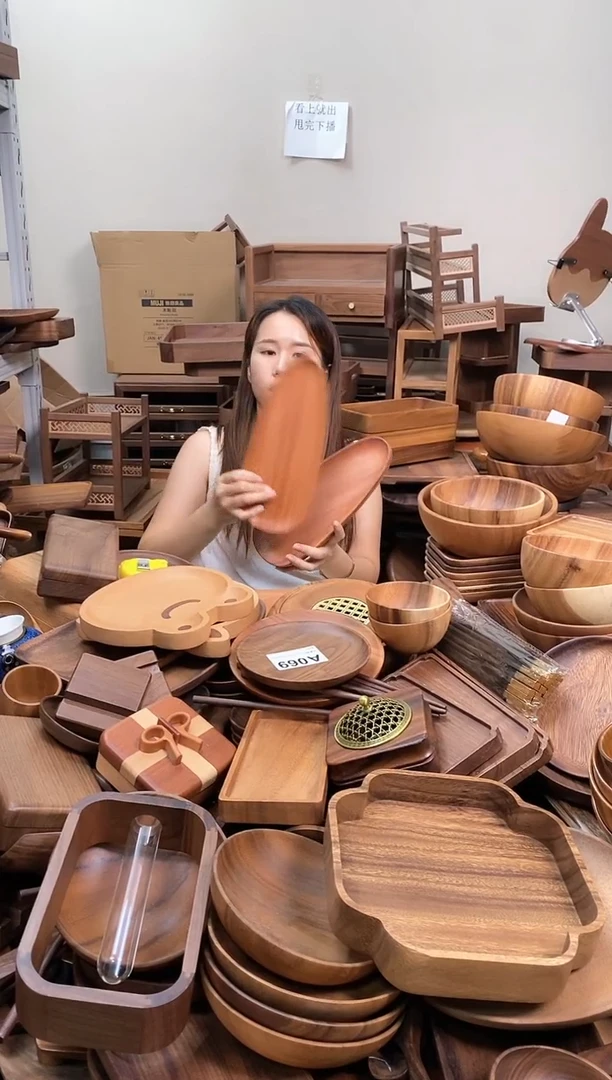 木  乌檀木瓜子盘30*12*2cm