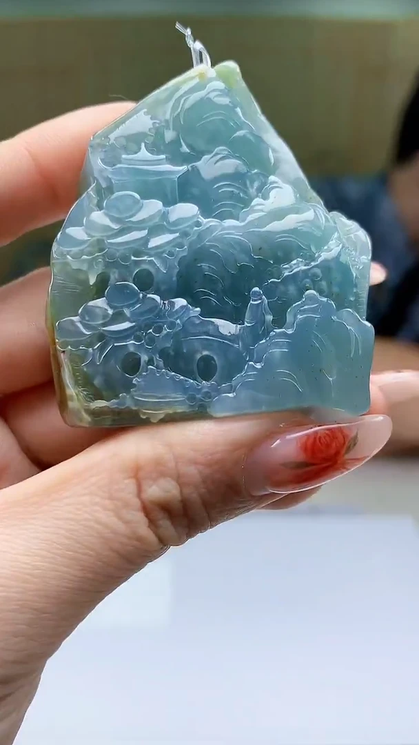 【闪购商品】定制翡翠未镶嵌4688ty-毛货挂件70