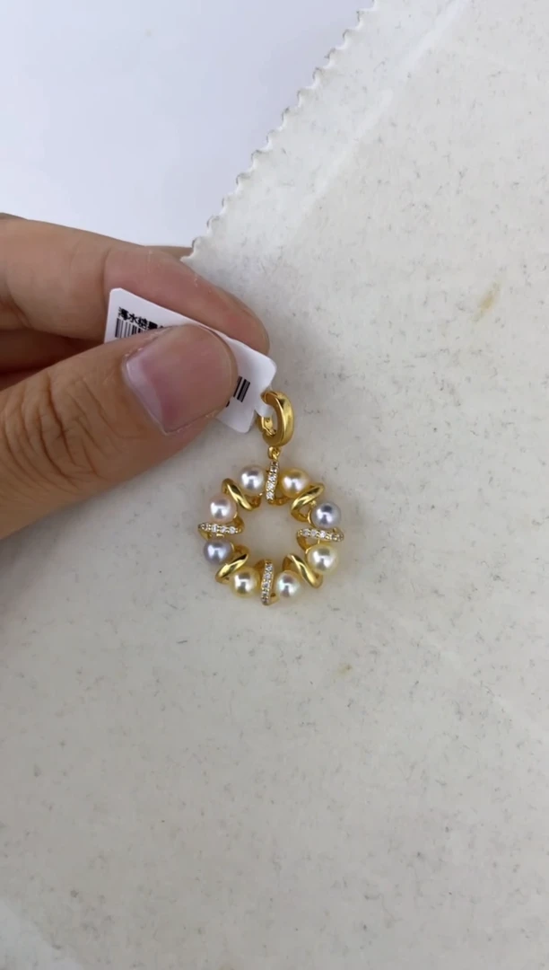 海水珍珠银S925镶嵌颈饰吊坠