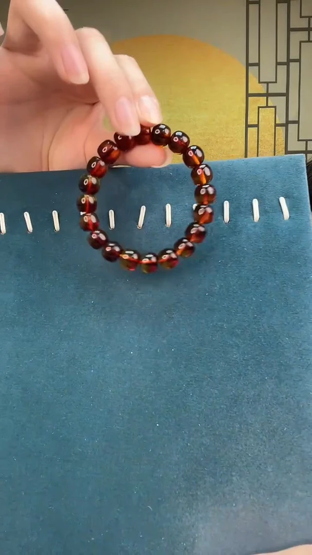 裸石琥珀未镶嵌A2219红蓝珀老型10mm