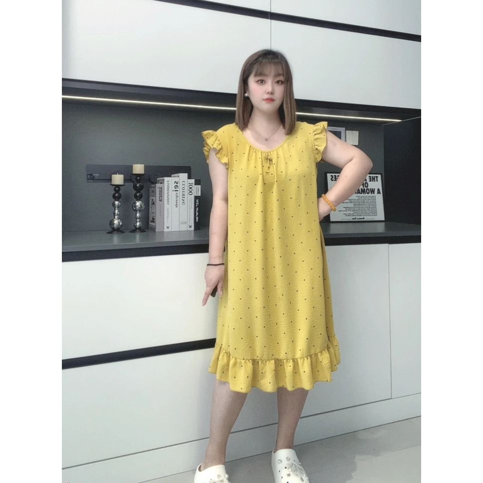 【有运费险】夏季新款简约波点透气大码女士睡裙可外穿可家居MJ888