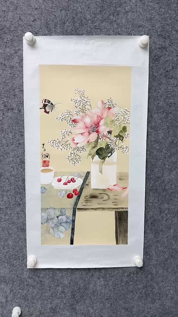 国画李纲-2平尺-花鸟国画