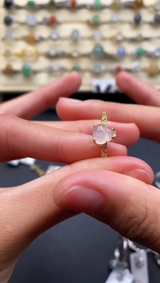 银S925镶嵌戒指翡翠55555555+6