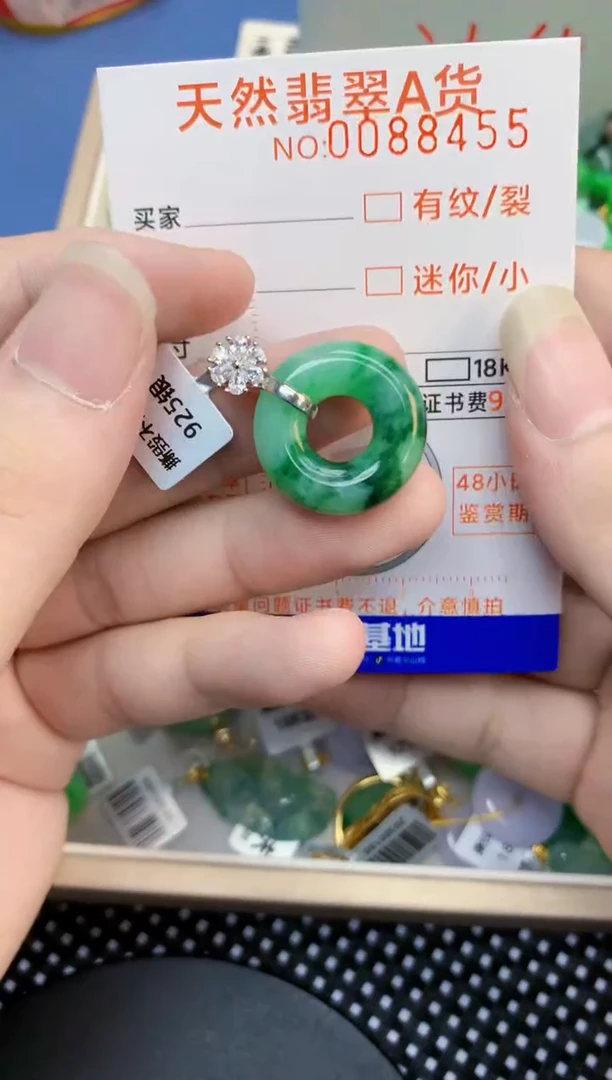翡翠未镶嵌吊坠(不含链)1