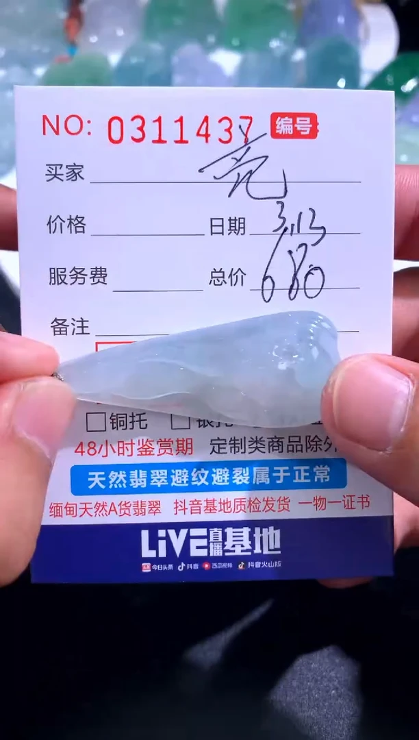 【闪购商品】翡翠未镶嵌颈饰亮