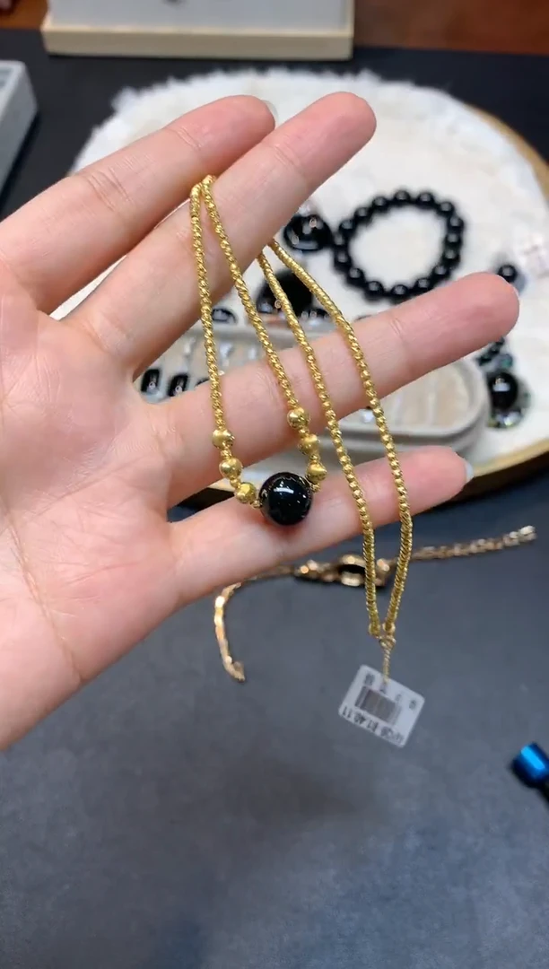 项链18K金镶嵌翡翠S369|5800