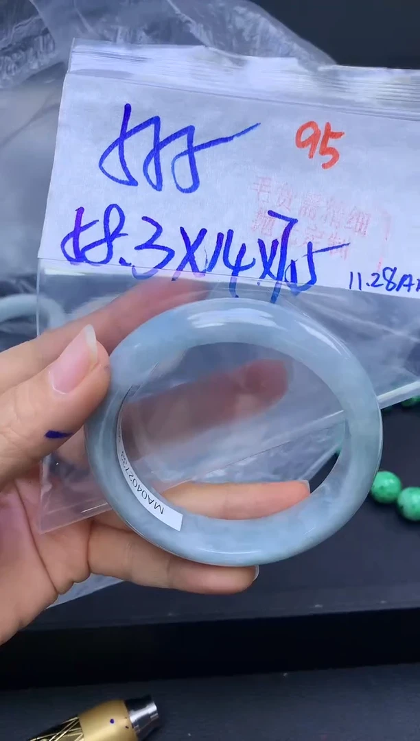 未镶嵌定制翡翠95毛货需精细抛光+多样性发1件+555元