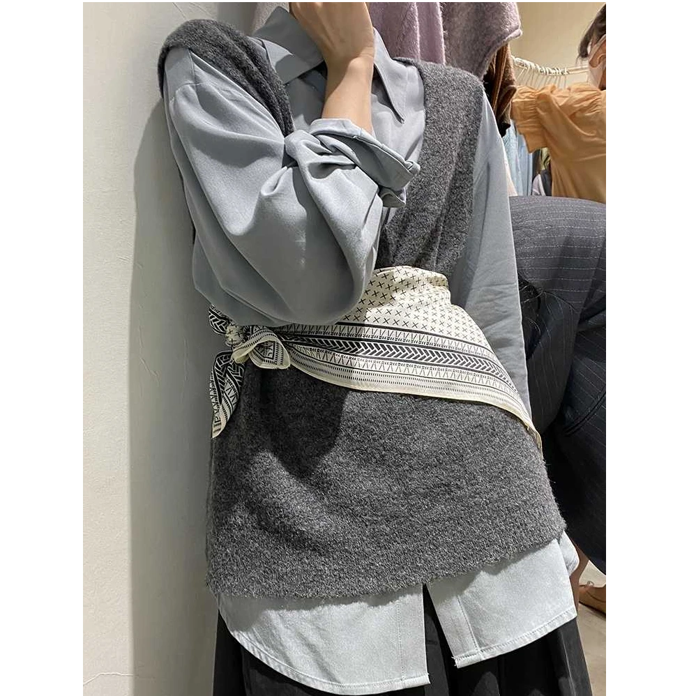 腰带丝巾屁帘女春秋薄款小方巾百搭装饰夏季围巾护颈韩国网红发带