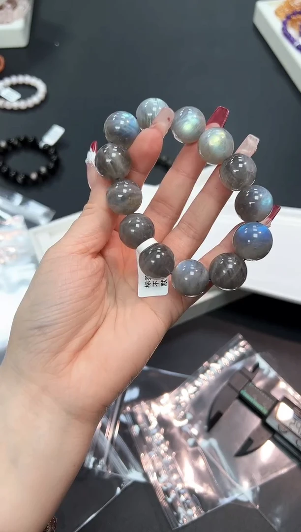 【闪购商品】长石手串未镶嵌75V多样性发其一1条默认微瑕