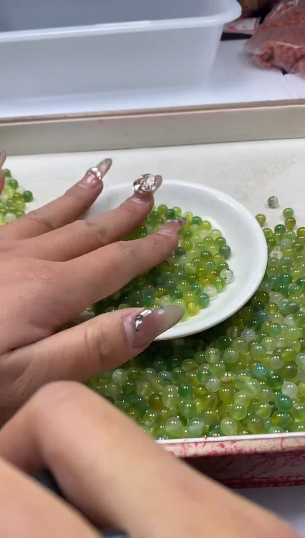 【闪购商品】玛瑙/玉髓颈饰未镶嵌w446青提6mm 50