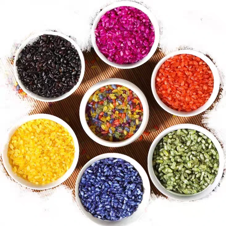 七彩米 花米饭云南五彩米五色米植物染色五色糯米饭 彩色糯米