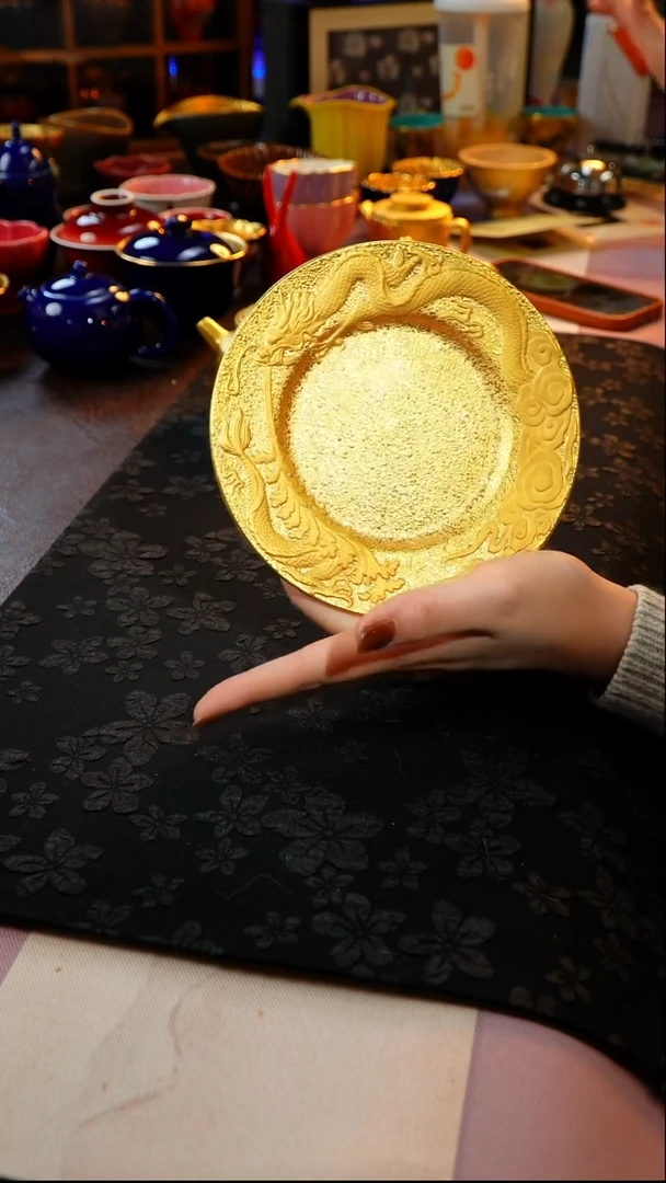 茶杯紫砂【宜景窑系列】帝王黄壶承