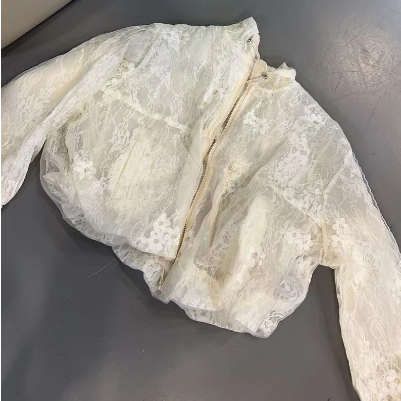 【文乐乐】春季新款韩版洋气提花工艺时尚休闲潮流百搭夹克外套5519