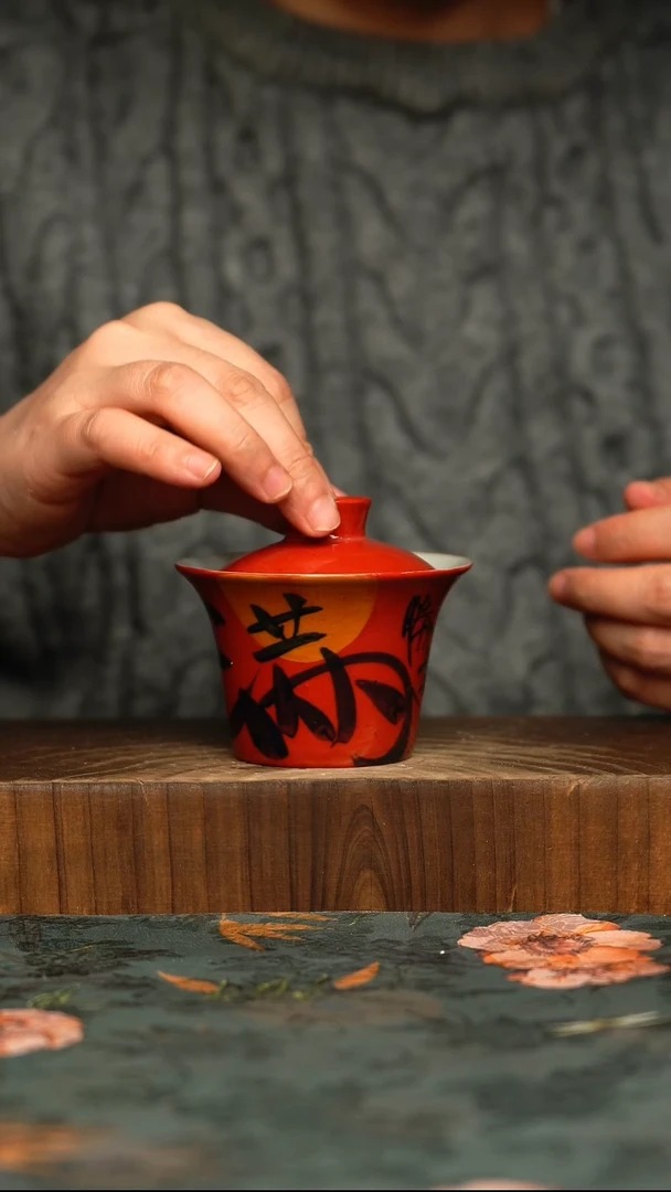 杯釉下彩手工手绘同款陶器
