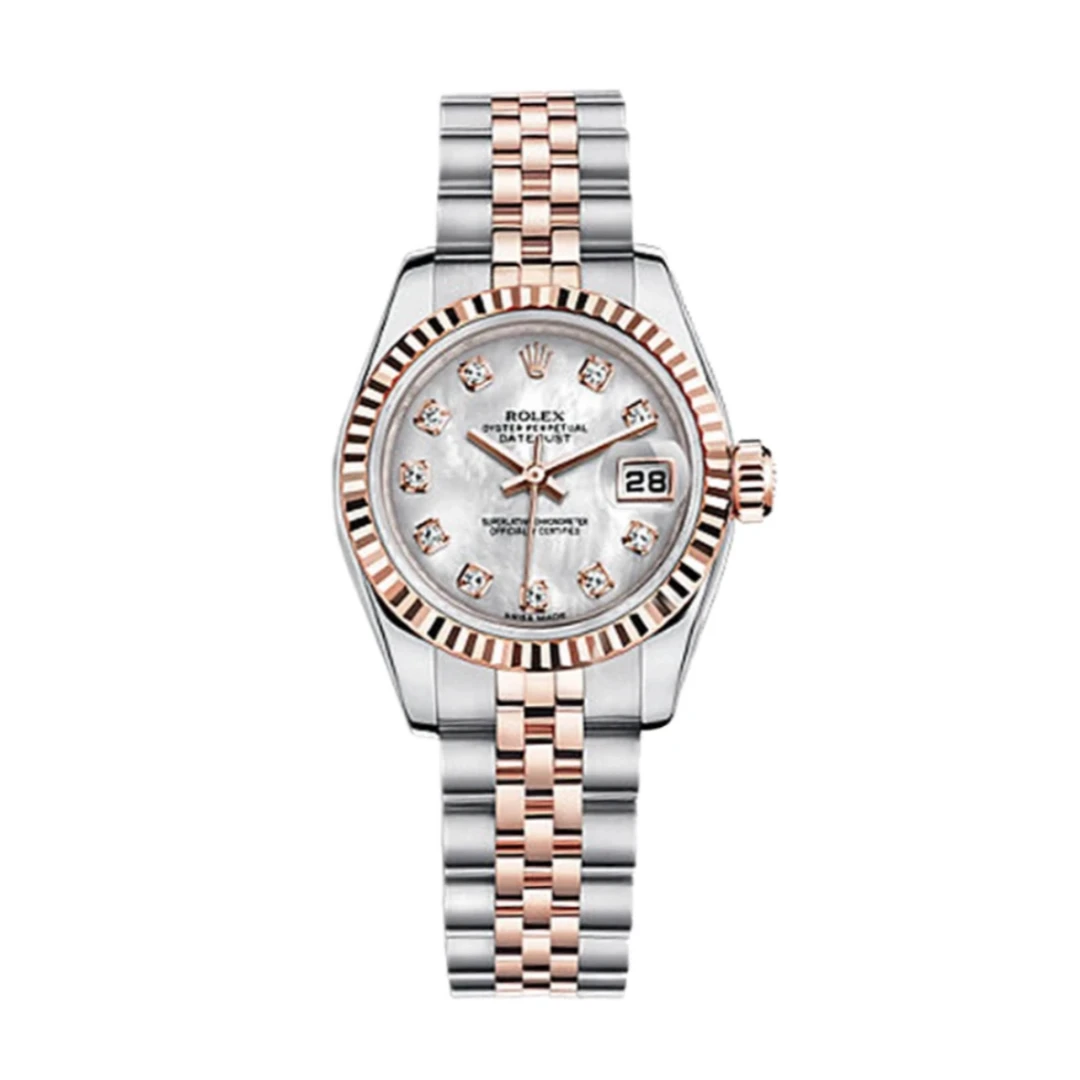 99新 Rolex/劳力士 日志-179171/A1344-间玫瑰金白贝母-26mm