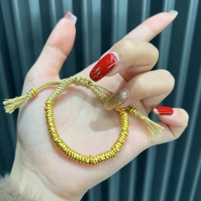 足金999满串盘缠手串