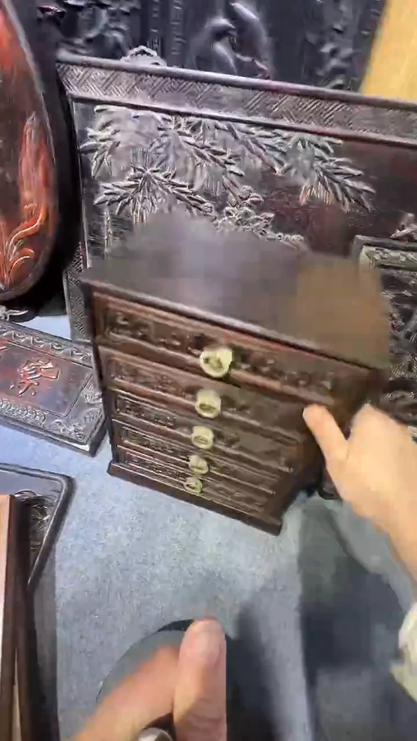木紫檀拆件雕刻板以直播间实物为准微瑕老物件