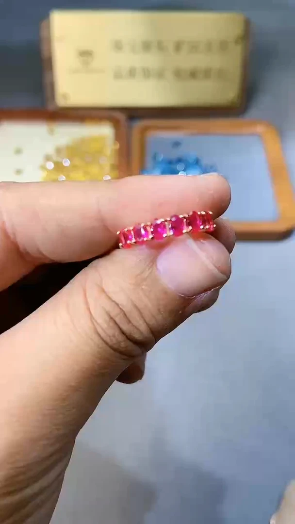 【闪购商品】红宝石戒指银S925镶嵌321