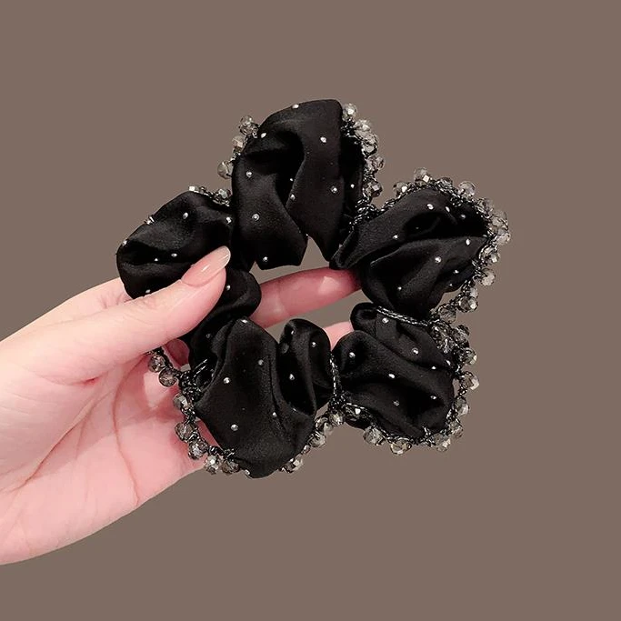 满天星高档水晶发绳女2025新款高级感时尚发圈扎头发头绳百搭发饰