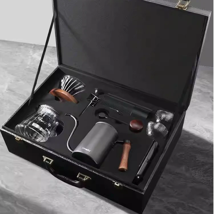 Mongdio手冲咖啡壶套装礼盒皮箱生日礼物男友新年礼品年会伴手礼