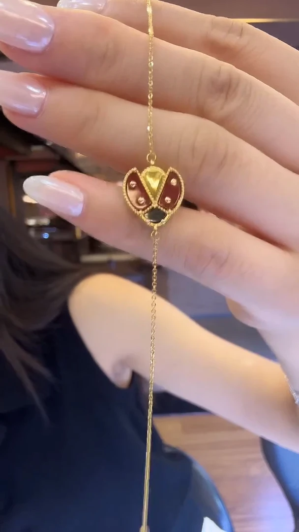 玛瑙/玉髓手链18K金镶嵌手链