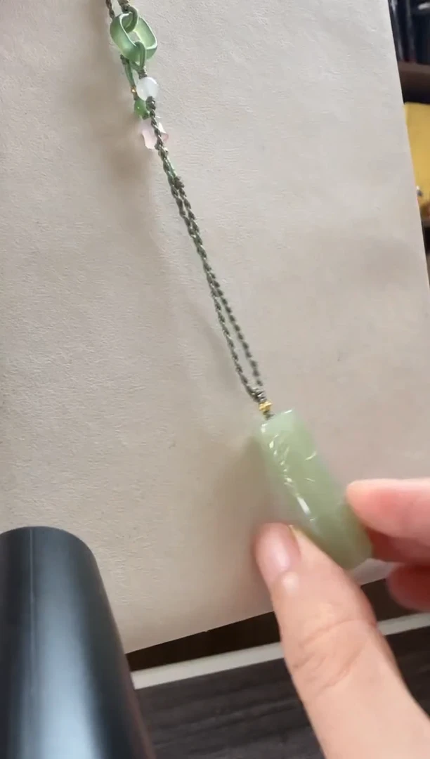 颈饰未镶嵌和田玉花有约项链·013