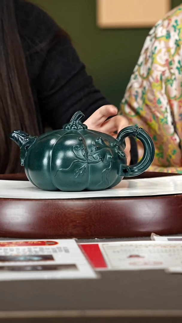 茶壶紫砂79杨建英 大南瓜 绿泥柴烧